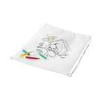 Sacs à dos à cordons à peindre en non-tissé 80 g/m2 Colorclub couleur blanc troisième vue