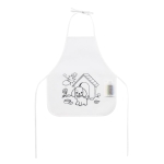 Tablier pour enfant à colorier en non-tissé 80 g/m2 Colorchef couleur blanc première vue