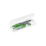 Set d'école avec outil de géométrie compas porte-mine et mines College couleur vert clair