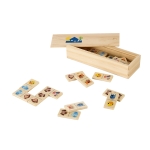 Jeu de dominos personnalisé pour enfants Dominó Animalfun couleur bois