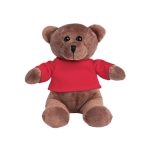Peluche avec t-shirt à personnaliser avec votre logo Mister Oso couleur rouge première vue