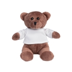 Peluche avec t-shirt à personnaliser avec votre logo Mister Oso couleur blanc première vue