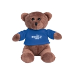 Peluche avec t-shirt à personnaliser avec votre logo Mister Oso couleur bleu roi première vue