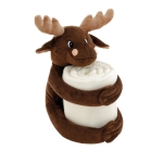 Couverture en polaire avec renne en peluche intégré pour enfants Moose couleur multicolore