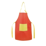 Tablier enfant en non-tissé à des fins publicitaires 80 g/m2 Minicook couleur rouge première vue