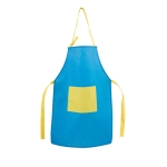 Tablier enfant en non-tissé à des fins publicitaires 80 g/m2 Minicook couleur bleu ciel première vue