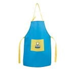 Tablier enfant en non-tissé à des fins publicitaires 80 g/m2 Minicook couleur bleu ciel image avec logo 2