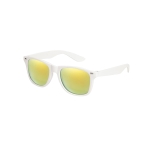 Lunettes de soleil personnalisées avec verres effet miroir Reflex couleur blanc