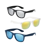 Lunettes de soleil personnalisées avec verres effet miroir Reflex diverses couleurs