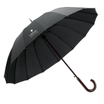 Parapluie d'entreprise pas cher robuste 16 baleines Ø111 Gentlemen couleur noir image avec logo