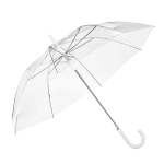 Parapluie transparent personnalisé avec logo sur le manche Ø100 Blanc couleur blanc