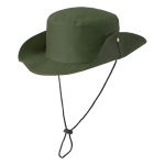 Chapeau de type safari en polyester avec trous d'aération couleur vert