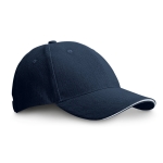 Casquette personnalisée en coton peigné à boucle en métal Cottonclub couleur bleu