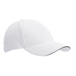 Casquette personnalisée en coton peigné à boucle en métal Cottonclub couleur blanc