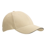 Casquette personnalisée en coton peigné à boucle en métal Cottonclub couleur beige