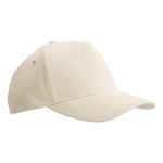 Casquette 100% coton couleur naturelle à réglage velcro Ecostyle couleur naturel
