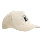 Casquette 100% coton couleur naturelle à réglage velcro Ecostyle couleur naturel image avec logo