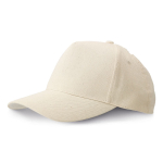 Casquette 100% coton couleur naturelle à réglage velcro Ecostyle