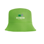 Chapeau style Panama en polyester idéal pour les journées chaudes couleur vert clair image avec logo