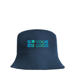 Chapeau style Panama en polyester idéal pour les journées chaudes avec zone d'impression