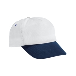 Casquette promotionnelle bicolore en polyester avec velcro Visor couleur bleu