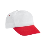Casquette promotionnelle bicolore en polyester avec velcro Visor couleur rouge