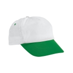 Casquette promotionnelle bicolore en polyester avec velcro Visor couleur vert