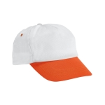 Casquette promotionnelle bicolore en polyester avec velcro Visor couleur orange