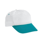 Casquette promotionnelle bicolore en polyester avec velcro Visor couleur bleu ciel
