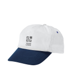 Casquette promotionnelle bicolore en polyester avec velcro Visor avec zone d'impression