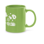 Tasses personnalisées colorées en céramique de 350ml Colorful couleur vert clair image avec logo