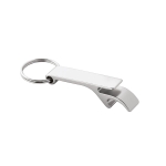 Porte-clés décapsuleur personnalisable en aluminium coloré Aluhandle couleur argenté