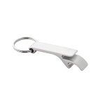 Porte-clés décapsuleur personnalisable en aluminium coloré Aluhandle couleur argenté mat