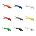 Porte-clés décapsuleur personnalisable en aluminium coloré Aluhandle diverses couleurs
