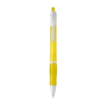 Stylos personnalisés de différentes couleurs Encre Bleue Economy couleur jaune première vue