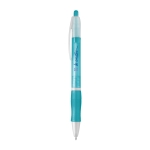 Stylos personnalisés de différentes couleurs Encre Bleue Economy couleur bleu ciel image avec logo