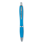 Stylo publicitaire avec finition antidérapante Encre Bleue Colors couleur turquoise