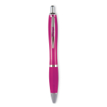 Stylo publicitaire avec finition antidérapante Encre Bleue Colors couleur fuchsia