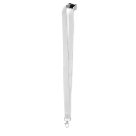 Lanyard 2 cm personnalisé avec fermoir de sécurité BasicStyle Plus couleur blanc