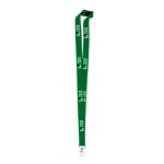 Lanyard 2 cm personnalisé avec fermoir de sécurité BasicStyle Plus couleur vert vue avec zone d'impression