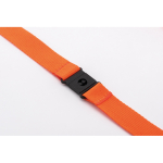 Lanyard 2 cm personnalisé avec fermoir de sécurité BasicStyle Plus couleur orange deuxième vue