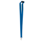 Lanyard 2 cm personnalisé avec fermoir de sécurité BasicStyle Plus couleur bleu roi