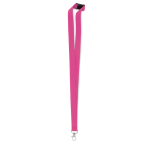 Lanyard 2 cm personnalisé avec fermoir de sécurité BasicStyle Plus couleur fuchsia