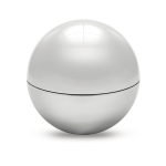 Baume à lèvres avec logo dans boîte ovale colorée SPF 15 UV Lipball couleur argenté brillant deuxième vue