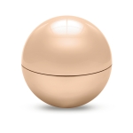 Baume à lèvres avec logo dans boîte ovale colorée SPF 15 UV Lipball couleur champagne deuxième vue