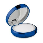 Stick à lèvre avec miroir et boîte métallique SPF 15 UV Reflection couleur bleu