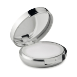 Stick à lèvre avec miroir et boîte métallique SPF 15 UV Reflection couleur argenté brillant