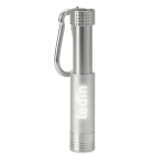 Lampe torche avec mousqueton et logo lumineux avec LED Logolight Clip couleur argenté