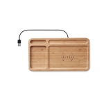 Base de recharge sans fil en bois idéale pour le rangement du bureau couleur bois