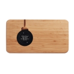 Base de recharge sans fil en bois idéale pour le rangement du bureau couleur bois troisième vue